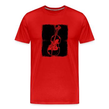 Cello cello player cellist - Men's Premium Organic T-Shirt - red - Front - Damien (186cm)
