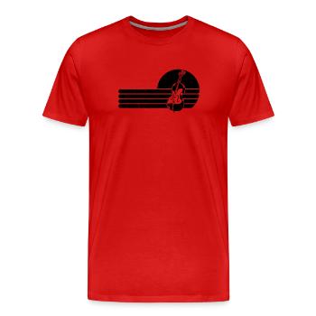 Cello cello player cellist - Men's Premium Organic T-Shirt - red - Front - Damien (186cm)