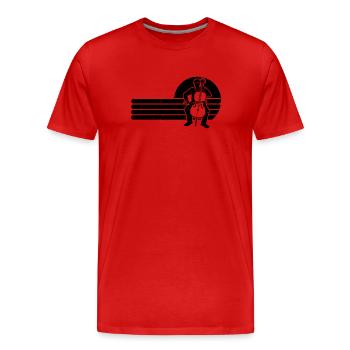 Cello cello player cellist - Men's Premium Organic T-Shirt - red - Front - Damien (186cm)