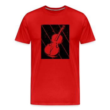 Cello cello player cellist - Men's Premium Organic T-Shirt - red - Front - Damien (186cm)