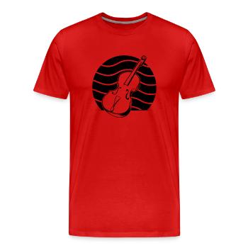 Cello cello player cellist - Men's Premium Organic T-Shirt - red - Front - Damien (186cm)