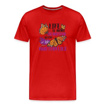 Insectes Papillon Monarque Femmes Monarque Tigre Monarque - T-shirt bio Premium Homme - rouge - Devant - Damien (186cm)