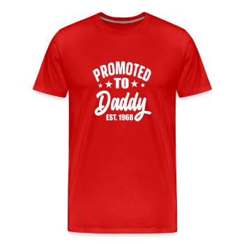 Promu Papa Est 1968 - T-shirt bio Premium Homme - rouge - Devant - Damien (186cm)