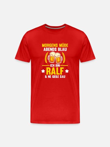 Ralf - Männer Premium Bio T-Shirt - Rot