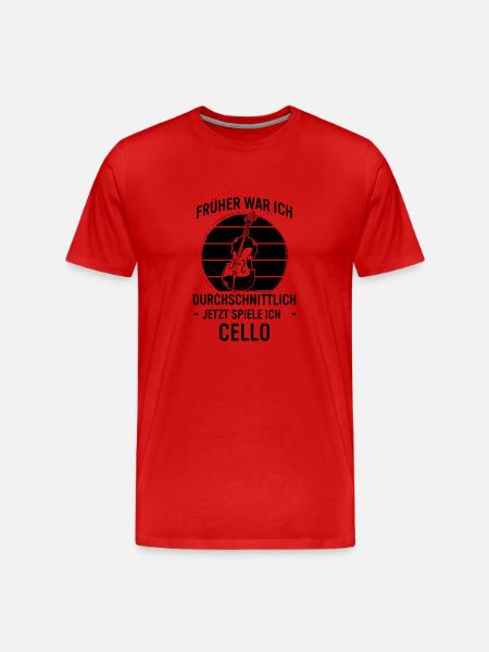 Cello Cellospieler Cellist - Männer Premium Bio T-Shirt - Rot