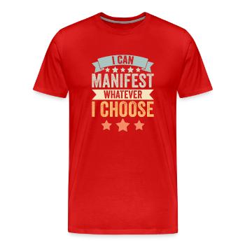 Vintage Manifest Positivité que je peux manifester - T-shirt bio Premium Homme - rouge - Devant - Damien (186cm)