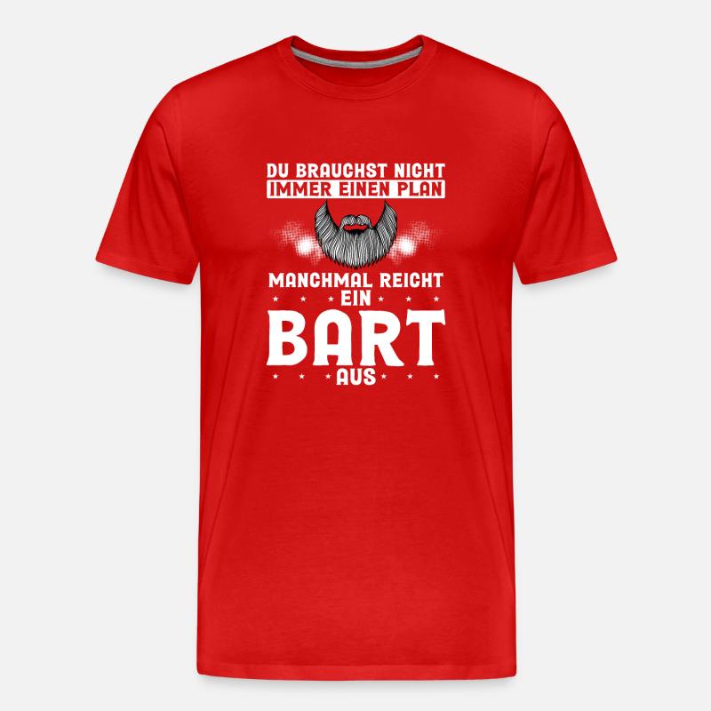 Manchmal Reicht Ein Bart - Männer Premium Bio T-Shirt - Rot