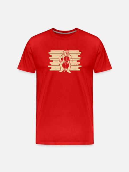 Cello Cellospieler Cellist - Männer Premium Bio T-Shirt - Rot