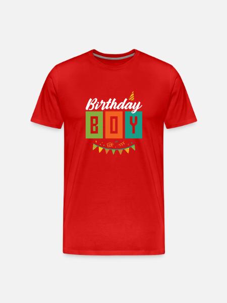 Birthday Boy - Men's Premium Organic T-Shirt - red