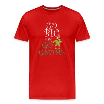 Gnome - Gnome Collecting - Gnome Collector - T-shirt bio Premium Homme - rouge - Devant - Damien (186cm)