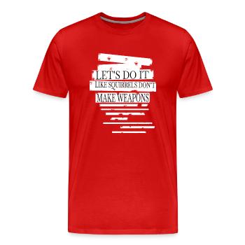 peace movement peace anti war funky - Männer Premium Bio T-Shirt - Rot - Vorne - Damien (186cm)
