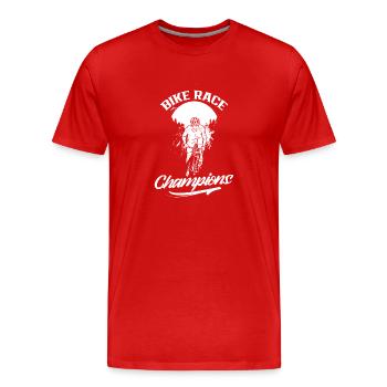 Radrennen Champions Fahrrad Radrennfahrer - Männer Premium Bio T-Shirt - Rot - Vorne - Damien (186cm)