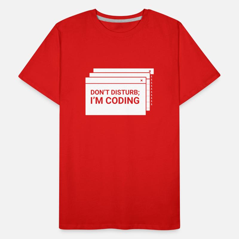 Stören Sie Nicht Ich Programmiere Coder Coding Männer Premium Bio T-Shirt