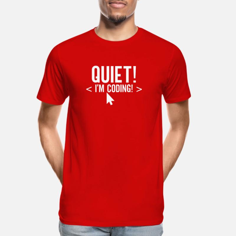 Silently I Programmer Codeur de programmation T-shirt bio Premium Homme