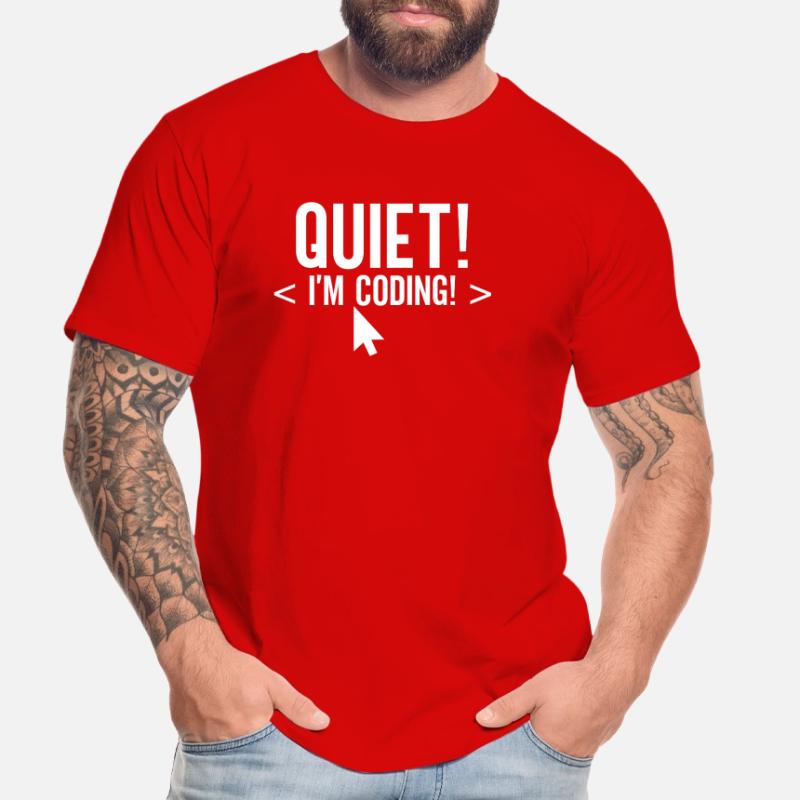 Silently I Programmer Codeur de programmation T-shirt bio Premium Homme