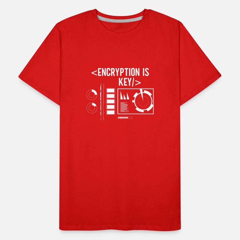 Verschlüsselung Ist Der Schlüssel Coding Coder Männer Premium Bio T-Shirt