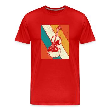 Cello cello player cellist - Men's Premium Organic T-Shirt - red - Front - Damien (186cm)