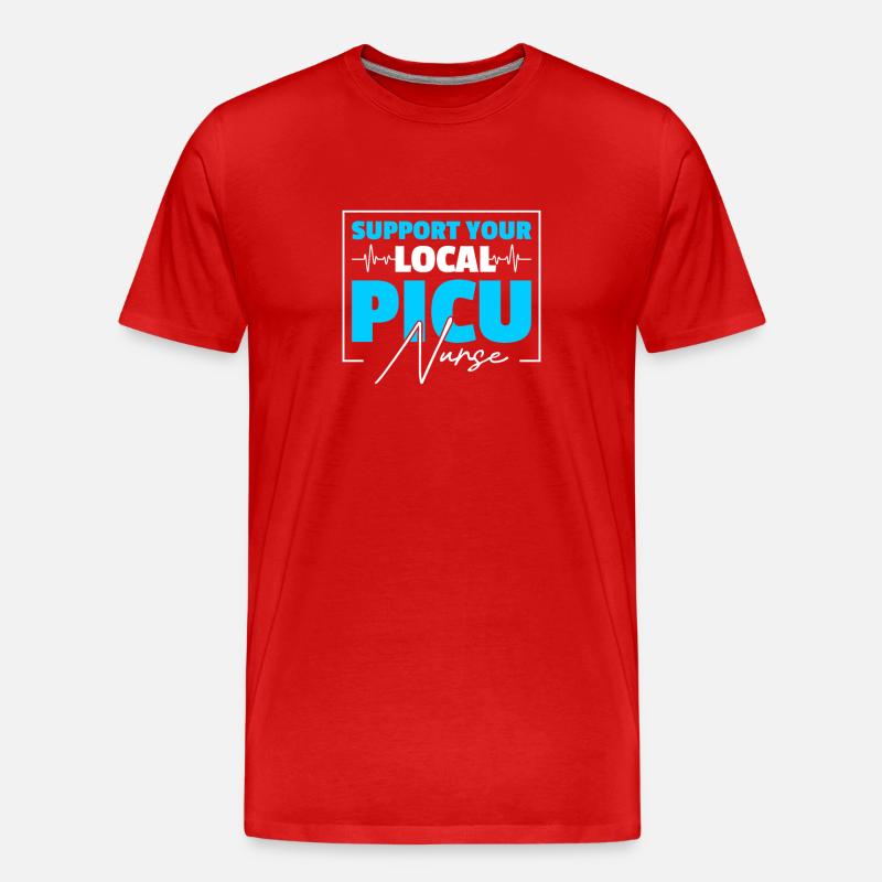 Kinderkrankenschwester PICU Krankenschwester - Männer Premium Bio T-Shirt - Rot
