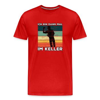 Dart Darts Spruch & Dartpfeil für Dartspieler - Männer Premium Bio T-Shirt - Rot - Vorne - Damien (186cm)