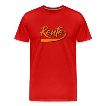 Rente - Männer Premium Bio T-Shirt - Rot - Vorne - Damien (186cm)