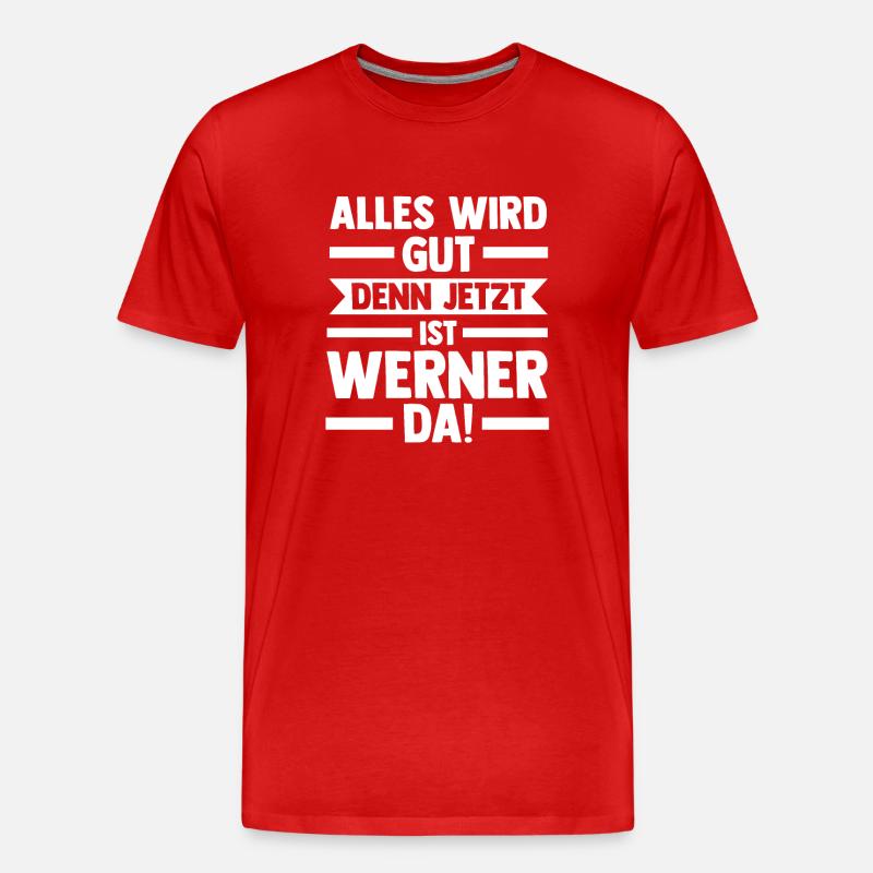 Werner - Männer Premium Bio T-Shirt - Rot