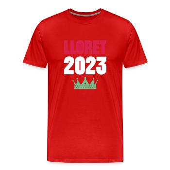 Lloret De Mar 2023 Krone - Men's Premium Organic T-Shirt - red - Front - Damien (186cm)