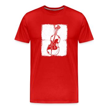 Cello cello player cellist - Men's Premium Organic T-Shirt - red - Front - Damien (186cm)