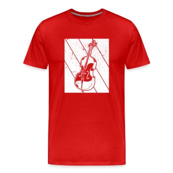 Cello cello player cellist - Men's Premium Organic T-Shirt - red - Front - Damien (186cm)