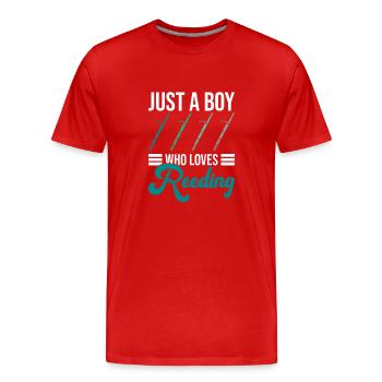 Fagott Orchester Junge Und Holzblasinstrument - Männer Premium Bio T-Shirt - Rot - Vorne - Damien (186cm)