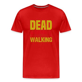 DEAD MAN WALKING - Men's Premium Organic T-Shirt - red - Front - Damien (186cm)