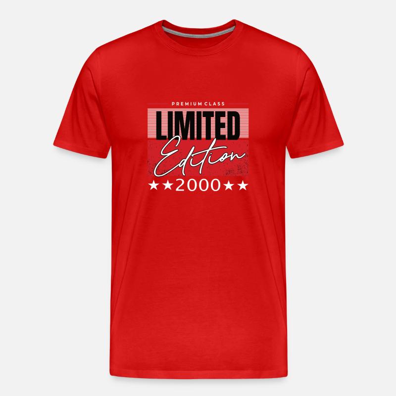 Limited Edition 2000 - Männer Premium Bio T-Shirt - Rot