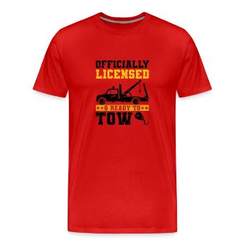 Dépanneuse - T-shirt bio Premium Homme - rouge - Devant - Damien (186cm)