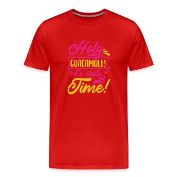 HEILIGE GUACAMOLE-ZEIT - Männer Premium Bio T-Shirt - Rot - Vorne - Damien (186cm)