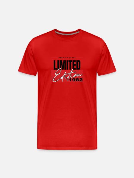 Limited Edition 1982 - Männer Premium Bio T-Shirt - Rot