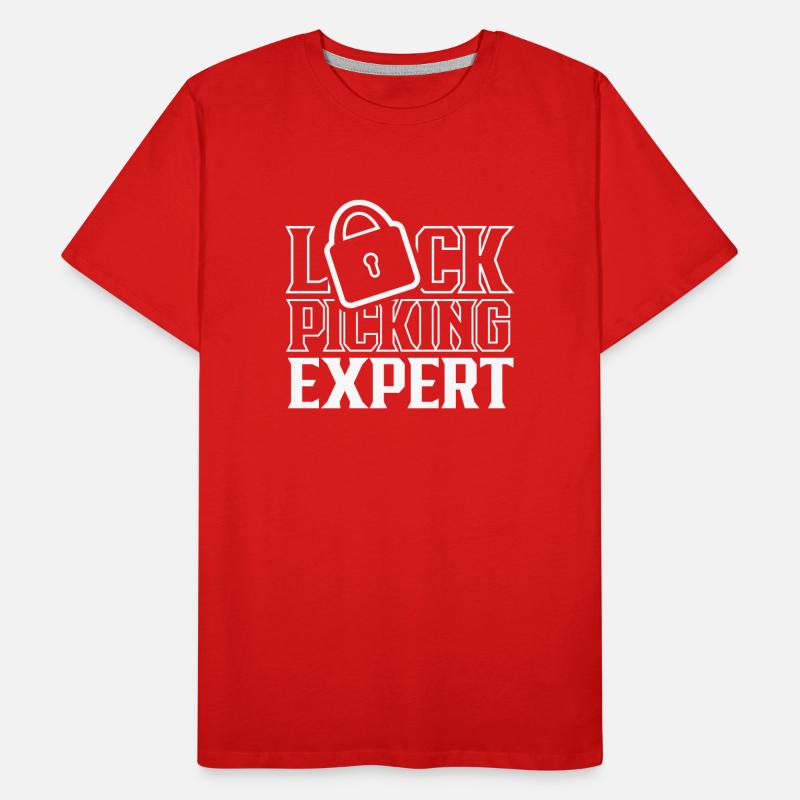 Lockpicking Expert Lock Picking Cracking Lock Men's Premium Organic T-Shirt