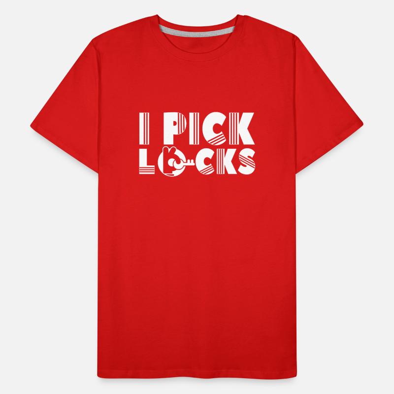 I Crack Locks Lock Picking Lock Cracker T-shirt bio Premium Homme
