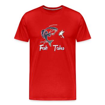 Pêche - T-shirt bio Premium Homme - rouge - Devant - Damien (186cm)