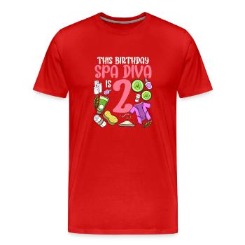 Spa Geburtstag für Mädchen 2. Spa Geburtstagsfeier - Männer Premium Bio T-Shirt - Rot - Vorne - Damien (186cm)