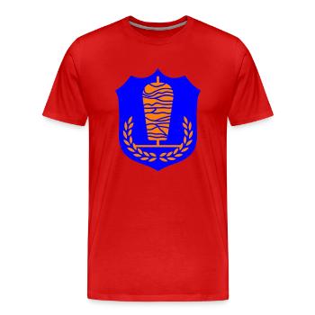 Armoiries de Döner - T-shirt bio Premium Homme - rouge - Devant - Damien (186cm)