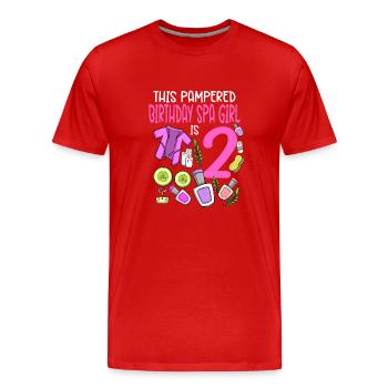 Spa Birthday For Girls 2nd Spa Birthday Party - Men's Premium Organic T-Shirt - red - Front - Damien (186cm)