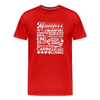 Massage Therapist Things About Massage Therapist - Men's Premium Organic T-Shirt - red - Front - Damien (186cm)