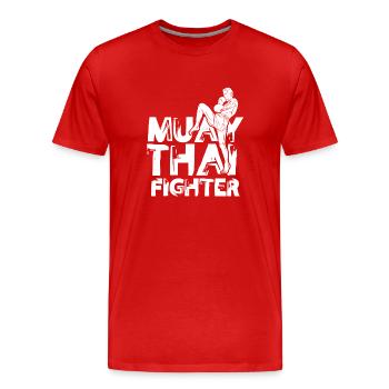 Muay Thai Kämpfer Kampfkunst Kampf Kampfsport - Männer Premium Bio T-Shirt - Rot - Vorne - Damien (186cm)