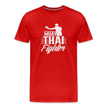 Muay Thai Kämpfer Kampfsport Kampf Kampfkunst - Männer Premium Bio T-Shirt - Rot - Vorne - Damien (186cm)