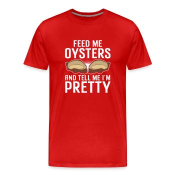 Cadeau amateur de fruits de mer fruits de mer - T-shirt bio Premium Homme - rouge - Devant - Damien (186cm)