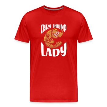 Cadeau amateur de fruits de mer fruits de mer - T-shirt bio Premium Homme - rouge - Devant - Damien (186cm)