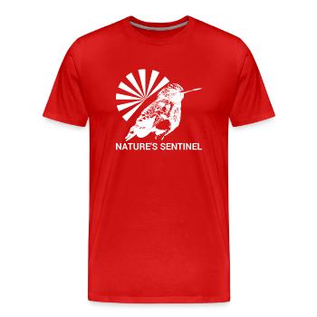 Guardians of nature #Kolibri - Men's Premium Organic T-Shirt - red - Front - Damien (186cm)