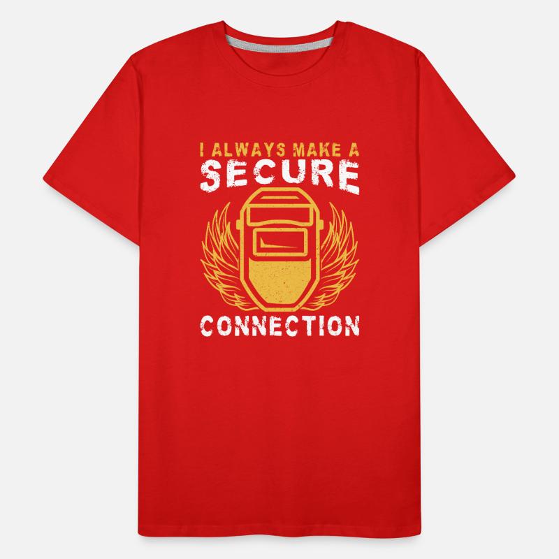 I Always Make A Secure Connection Welder Gift Idea Männer Premium Bio T-Shirt