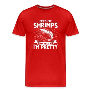 Cadeau pour les amateurs de fruits de mer Fruits de mer - T-shirt bio Premium Homme - rouge - Devant - Damien (186cm)