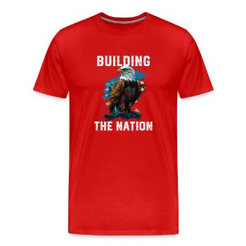 Building the Nation American Bald Eagle America - Männer Premium Bio T-Shirt - Rot - Vorne - Damien (186cm)