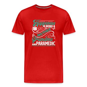 Paramedic Mother Grandma Paramedic - Men's Premium Organic T-Shirt - red - Front - Damien (186cm)